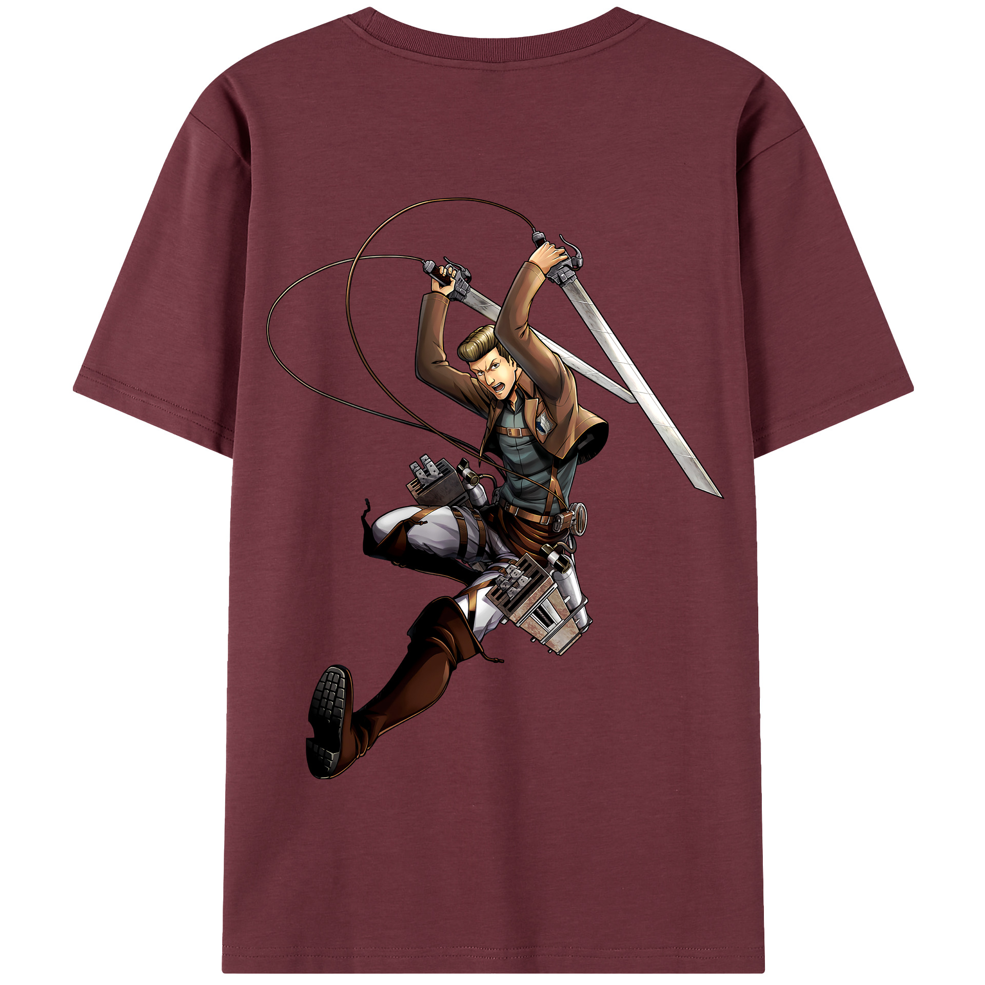 （画像用） 進撃の巨人 Attack on Titan 綿100％半袖Tシャツ（背面プリント）